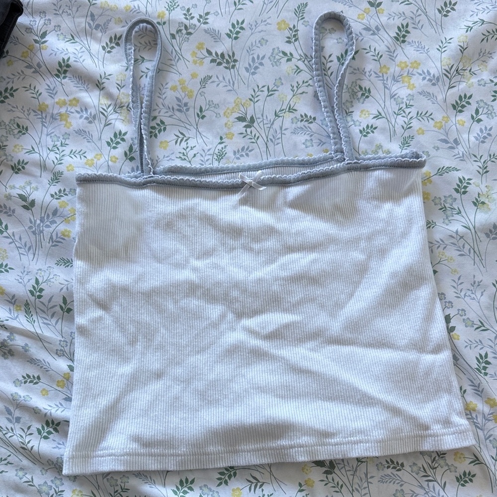 Brandy Melville White Ribbed Camisole